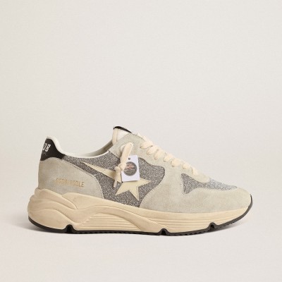 Golden Goose Dad-Star In Dove Gray Mesh And Suede GMF00199.F003271.81751