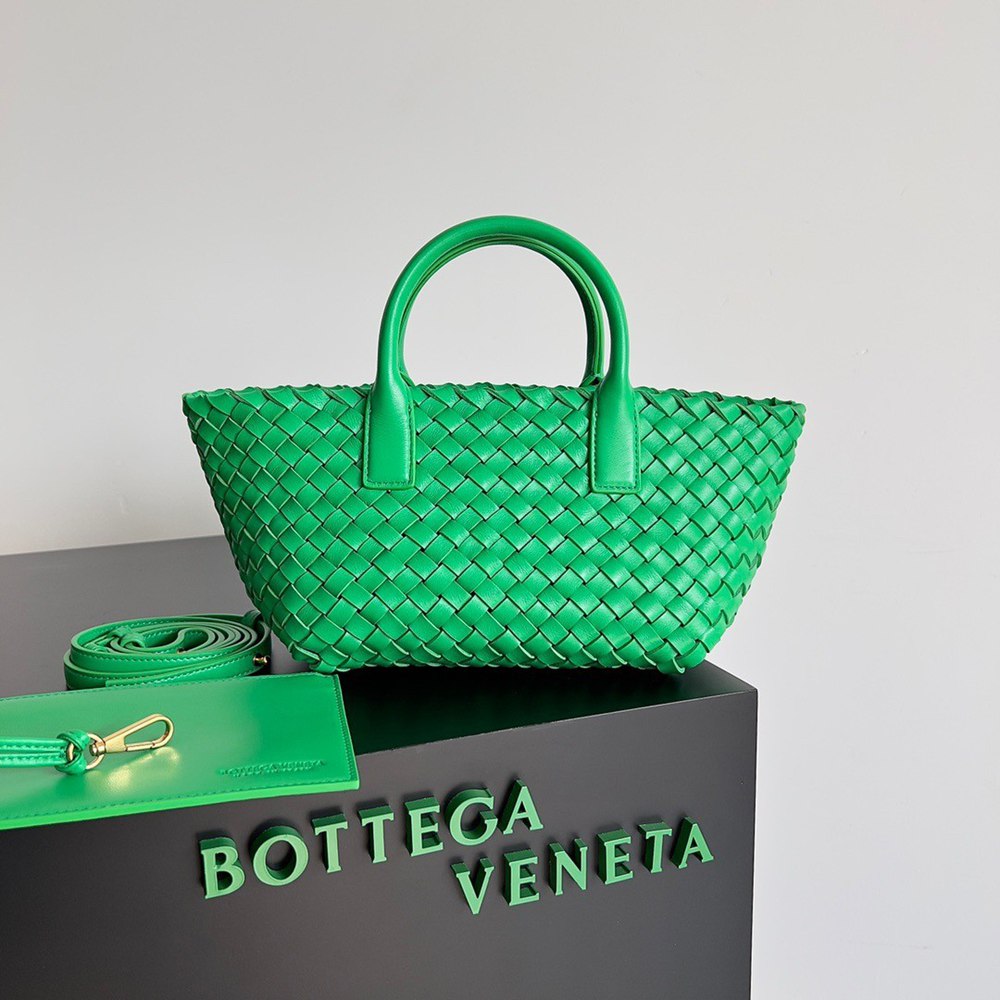 Bottega Veneta Mini Cabat Bag In Parakeet Intrecciato Lambskin IAMBS240080 Outlet Sales