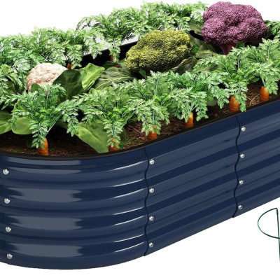 🌿Raised Garden Beds Outdoor Galvanized Planter Raised Garden Bed 4x2x1ft Flower Garden Bed Profile Picture