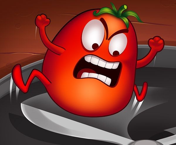 Vegetables vs. Chef | Sara App, social media portal.