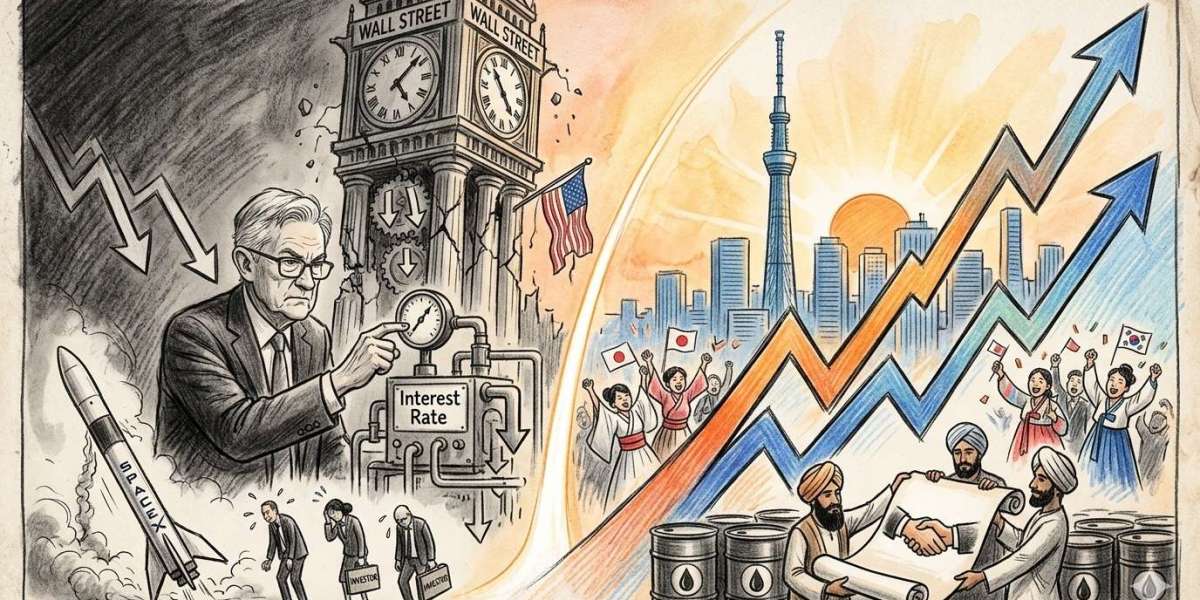 Global Market Shockwave: Wall Street Sinks as Fed Signals Surprise 2026 Rate Hikes, While Asian Stocks Hit Historic Highs on US-Iran Peace Accord