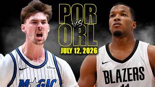 Orlando Magic vs Portland Trail Blazers Full Game Highlights - July 12, 2026 | NBA Summer League